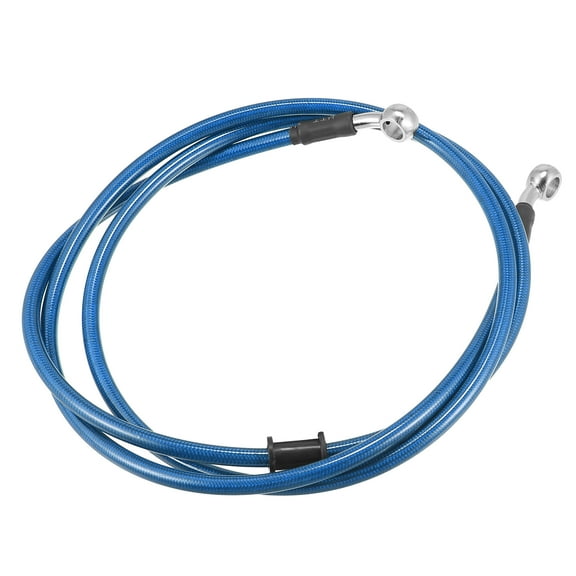 170cm 66.93" 10mm Motorcycle Dirt Bike Braided Brake Clutch Oil Hoses Line Pipe Clutch Throttle Gas Line Fuel Pipe Blue