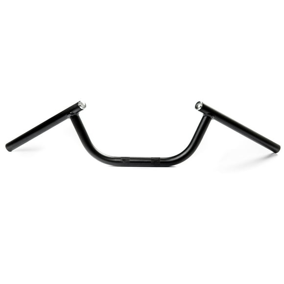 Krator Motorcycle Handlebar 7/8" Clubman Black Steel Removable Caps Cafe Racer Bobber Compatible with Yamaha XJ 550 600 700 750 1100 Seca Maxim