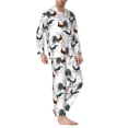 thumbnail image 2 of Yiaed Cool Chicken Print Men’s Pajamas Set - Long Sleeve Button Down Sleep Shirt and Pajama Bottoms Sleepwear Set Mens Pjs Sets Men's Pajama Bottoms-XX-Large, 2 of 7