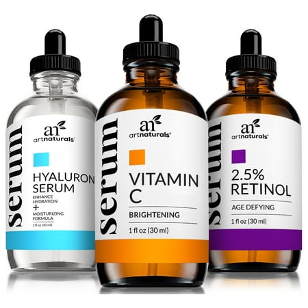 Anti Aging Set of Vitamin C Retinol Serum Hyaluronic Acid Facial Treatment-1