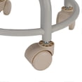 thumbnail image 4 of Tabouret bas à roulettes en cuir PU, siège rond à roulettes pour garage, maison, bureau, magasin, beige, 4 of 4