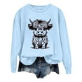 thumbnail image 1 of WEAIXIMIUNG Chandails en Molleton à Col Rond pour Femmes, Designs Mignons, Chandail en Molleton d'Automne et d'Hiver 2025, Col Rond, Mode Imprimé Vache, Manches Longues, Mode Décontractée, Haut de Sortie, 1 of 4