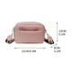thumbnail image 2 of Bolsa de hombro de cuero, gran capacidad, compartimentos múltiples, mujer, pequeña bolsa cuadrada con correa ancha de PU rosa, 2 of 3