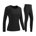 thumbnail image 3 of ZUKMRJPC Heated Thermal Underwear for Women Solid Color Long Sleeve Heated Thermals Tops and Heated Pants Set Casual Warm Underwear Sets, 3 of 5