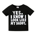 thumbnail image 1 of Hiiyo T-Shirt en Coton Unisexe à Imprimé Lettre pour Enfants Manches Courtes Col Rond T-Shirt, 1 of 6