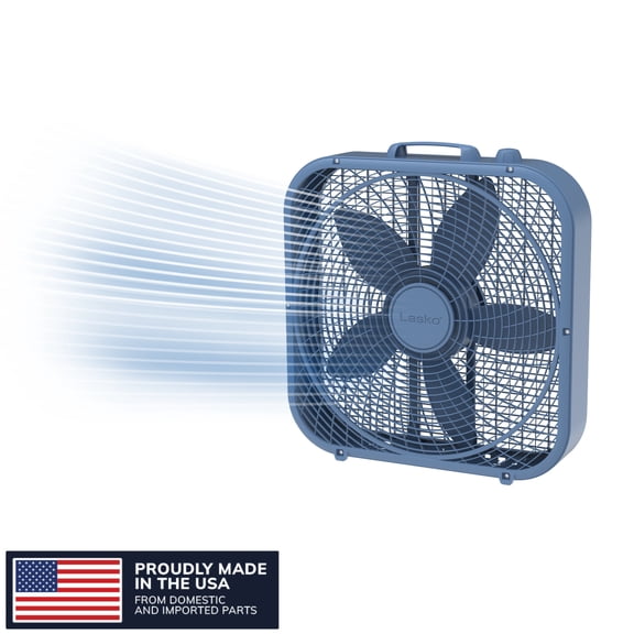 Lasko Cool Colors 20" 3-Speed Energy Efficient Box Fan, Laguna Blue, B20312