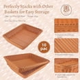 thumbnail image 6 of 10 Pack Bread Baskets, 15.7 Inch Poly Wicker Serving Trays, Imitation Rattan Woven Storage for Fruit, Snacks, Vegetables, Kitchen, Restaurant, Hotel, Home Display$$Home Decor, Kitchen, & Other, 6 of 6