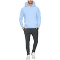 thumbnail image 2 of PNTUTB Men's 2 Piece Sweatsuits Outfits Casual Pullover Hoodie Sweatshirt Solid Color Sweatpants Set Tracksuit, 2 of 6
