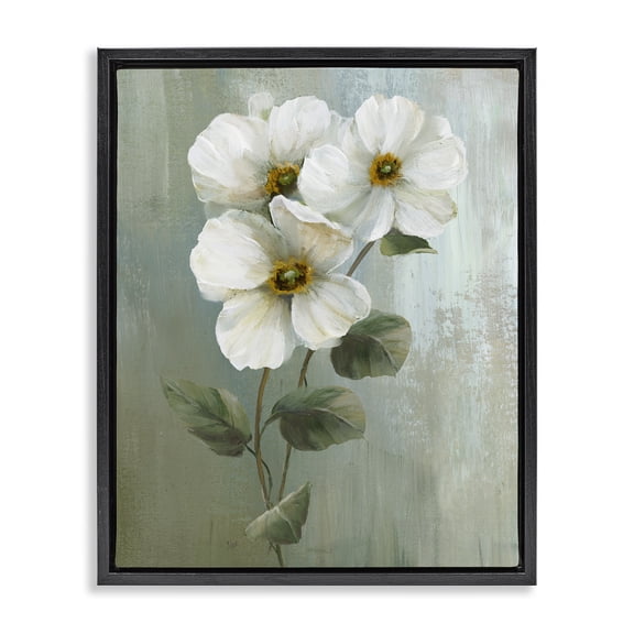 Stupell Industries Traditional Black Floating Frame Canvas Art, 17 x 21, by Nan