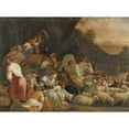 thumbnail image 2 of After Jacopo Da Ponte 24x19 Gold Ornate Framed and Double Matted Museum Art Print Titled - Jacob's Return to the Land of Canaan, 2 of 4