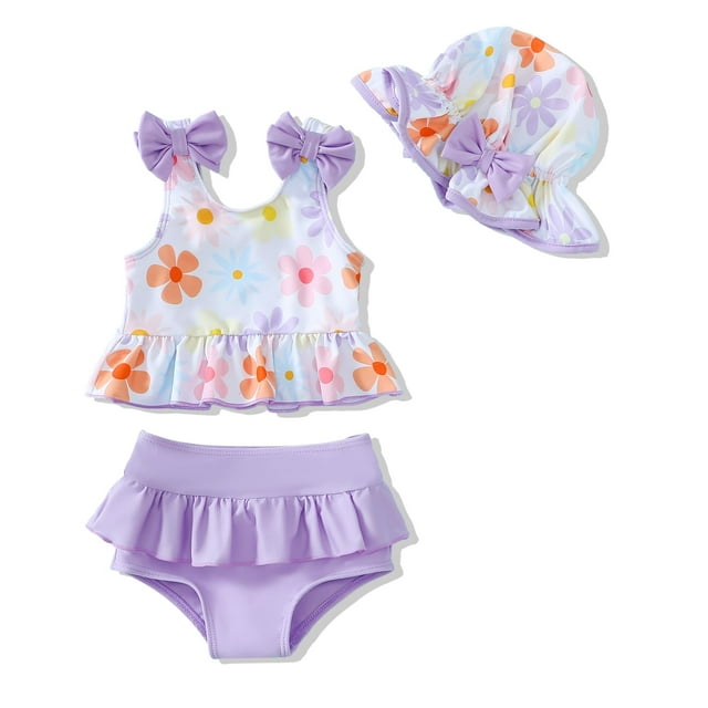 Traje de baño Mioglrie para bebé recién nacido de 3 a 6 meses, color morado