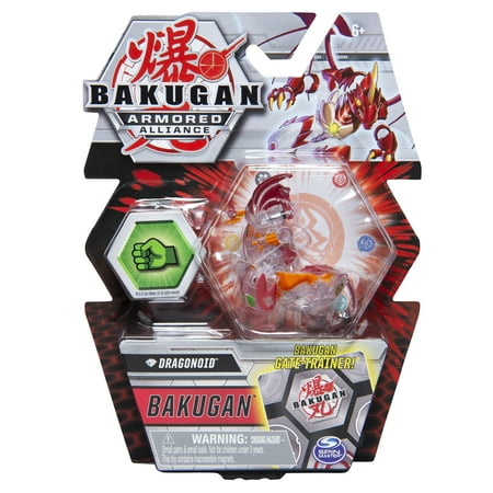 Bakugan, Diamond Dragonoid, 2-inch Tall Armored Alliance Collectible Action Figure and Trading Card