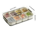 thumbnail image 5 of 4-Compartment & 8-Compartment Plastic Spice Storage Box | Transparent Kitchen Seasoning Organizer with Lid | Portable Sealed Fresh-Keeping Container for Spices, Tea, Coffee, 5 of 5