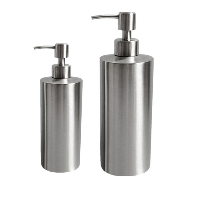 2x Dispensador De Loción De Jabón De Bomba de material acero Inoxidable Botella Líquida Cocina perfecl Dispensador de loción