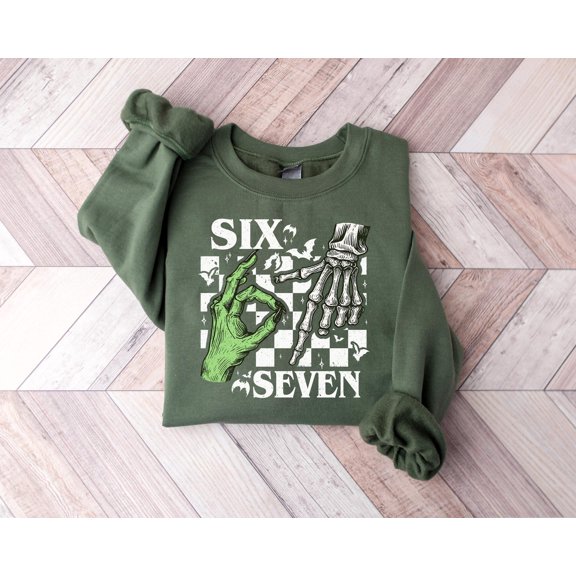 Six Seven Sweasthirt 6 7 tShirt6 7 Halloween Tee Funny Number Meme TShirt Six Seven Spooky