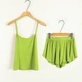 thumbnail image 5 of Pajamas for Women Skirt Cotton Soft Short Pajamas Set for Women Soft Sleeveless Sleepwear Cami Shorts Set Tank Tops and Shorts 2 Piece Loungewear for Summer Mint Green 3XL, 5 of 5