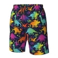 thumbnail image 5 of Naloa Colorful Dinosaur Men's Beach Shorts, Surfing shorts, Swim trunks, Quick Dry Swim Trunks for Surfing Beach Fun - Medium, 5 of 9