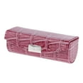 thumbnail image 7 of PU Leather Lipstick Case with Mirror Makeup Bags - Red, as described Brown, 7 of 7