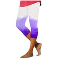 thumbnail image 1 of Pantalones de Yoga para Mujer, Cintura Elástica Impresa Capris para Uso Casual, Poliéster Cómodo Y Elástico, 1 of 5