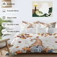 thumbnail image 3 of Thanksgiving Gnome Bedding Duvet Cover Set Full Size 4 Pieces Pumpkin Fall Maple Leaf Autumn Bedding Set with Zipper Closure, 1 Comforter Cover 86x86 Inches 1 Flat Sheet & 2 Pillow Cases, 3 of 7