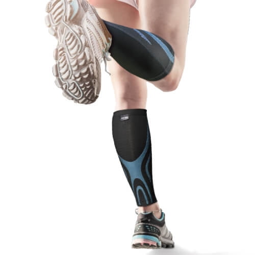 Daosport Manga Para Pantorrilla De Triple Compresion Azul Mediana Par