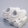 thumbnail image 2 of Zapatos blancos de mujer, estilo coreano de verano, zapatos de mujer de una sola capa, planos, con punta redonda, zapatos casuales con tiras cruzadas, zapatos de tabla, 2 of 6