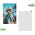 thumbnail image 2 of Naloa Stylish Dog in Denim Outfit Golf Towel Golf Gift for Men and Women Golf Towel with Carabiner Clip to Quickly Remove Mud, Dirt and Sweat, 2 of 8