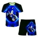 thumbnail image 5 of Nueva camiseta de dibujos animados japoneses de Sonic, camiseta para niños, camiseta y pantalones cortos, conjunto de dos piezas, camiseta linda de dibujos animados de verano para niños + pantalones d, 5 of 5
