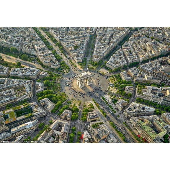 Jigsaw Puzzle for Adults, Arc De Triomphe Paris Urban Tower Landscape, 1000 Piece Wooden Puzzle, Iconic European Architecture Art for Home or Office Decor