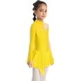 thumbnail image 3 of IEFIEL Girls Shiny Rhinestone Figure Skating Dress Long Sleeve Ballet Dance Gymnastics Leotard Dress Dancewear Yellow 14, 3 of 7