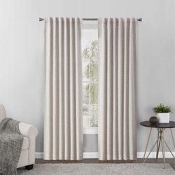 Better Homes & Gardens Boucle Blackout Window Curtains Panel, 1-Piece, Beige, 50" W x 84" L. for Adults, Boucle Blackout Window Curtain