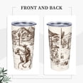 thumbnail image 4 of Kll Western Desert Cowboys3 Stainless Stainless Steel Vacuum Insulated Coffee Cup 20 Oz Lids And Straws,1 Metal Straws,1 Cleaning Brush, 4 of 9