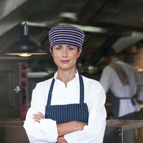 Milisten Women's Chef Cap Set, Professional and White Kitchen Hat, Breathable and Ventilated Cooking Headwear