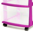 Homz Clear Plastic 3 Drawer Medium Home Storage Container Tower w