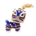 thumbnail image 2 of LLavero de León de danza china, llaveros de mochila, llavero con anilla para llaves de león de danza tradicional china para mochila de cumpleaños para Azul, 2 of 8