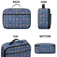 thumbnail image 3 of Football Text Blue Pattern Insulated Lunch Bag Teens,Bento School Lunch Bag for Teens for Work,Picnic or Travel 10.6x7.7x4.3 Inches,12 Can Capacity, 3 of 6