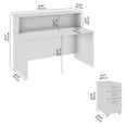 thumbnail image 6 of Arrive 60W x 30D Reception Desk with Drawers in Natural Elm - Engineered Wood, 6 of 11