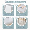 thumbnail image 6 of Four White PU dining chairs,Silver Metal Legs.Simple and versatile, comfortable and accompanied. Exquisite and versatile dining chairs unlock a comfortable new experience.(Set of 4)42775, 6 of 16