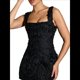 thumbnail image 1 of Vestido Floral 3D de Verano para Mujer, Sin Mangas, Estilo Cóctel, para Fiesta, Corto, 2025 Negro XL, 1 of 7