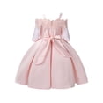 thumbnail image 2 of iEFiEL Kids Girls Sheer Lace Embroidered Flower Dress Princess Pageant Bridesmaid Birthday Dress Pink 2, 2 of 4