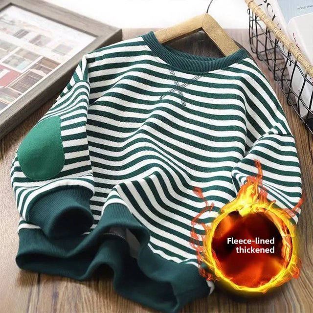 Sudadera con estilo para niños, capa Base, versión coreana, forro polar, Otoño/Invierno, para niños y niñas, novedad de 2023