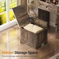 thumbnail image 6 of Gurexl 3-in-1 Vanity Desk with 3-Color Lights and Mirror,47.2" W Makeup Vanity Set with Charging Station,LED Compact Dresser-Vanity with 3 Drawers,2 Cabinets,Chair,Dressing Table for Bedroom, 6 of 9