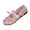 Pink, variant on Ballet Flats Shoes for Women Lace Elegant Closed Top Pumps Tie Bow Mesh Solid Color Mary June Flats Gifts for Women