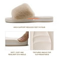 thumbnail image 2 of Dream Pairs Women's Fashion Comfort Fluffy Open Toe Slides Shoes Fuzzy House Slippers DSL219W APRICOT Size 6, 2 of 5