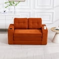 thumbnail image 2 of CQSXDA 2 In 1 Convertible Sofa Bed With Fold Out Floor Couch Design With Pillows For Lounge Settings, Orange, 2 of 18