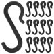 thumbnail image 1 of 24pcs S-shaped Hooks Hanging Keys Hooks Bathroom Towel Holder Plastic Kitchen Hooks, 1 of 4