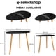 thumbnail image 2 of Set de 2 Mesas Minimalistas Ovaladas Mesa Auxiliar Lateral Mesita Moderna Minimalista para Sala De Estar Dormitorio Balcón Mesa de Centro Mesita De Noche Grande (Negro), 2 of 5