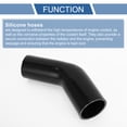 thumbnail image 4 of Unique Bargains 1pcs 57-63mm 2.24-2.48" ID 120mm 4.72" Length 45° Black Car Silicone Hose Universal, 4 of 7
