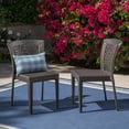 thumbnail image 2 of GDF Studio Bonnie Outdoor Wicker Stacking Dining Chairs, Set of 2, Gray, 2 of 6