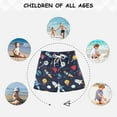 thumbnail image 6 of Space Theme Cartoon Planet Rocket Boys Swim Trunks Quick Dry Boy Swim Shorts for 3-14 Years, 6 of 8